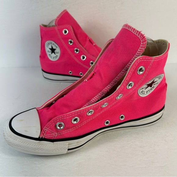 ❤️ Converse Hot Pink Canvas Unisex Sneakers 6M 8W - Picture 3 of 7